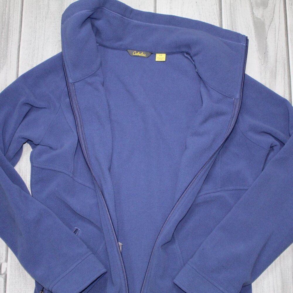 Cabelas Fleece Jacket Womens Large Full Zip Mock Neck - Picture 3 of 8